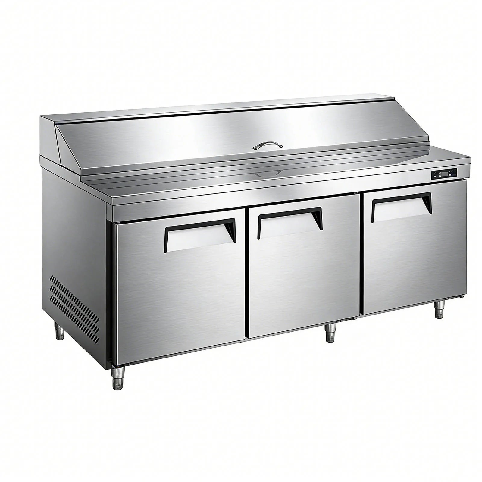 Commercial 1/2/3Doors Efficient Refrigerator Sandwich Salad Prep Table Kitchen Freezer Stainless Steel Platform Bestselling