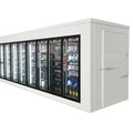 Soardragon Walk in Freezer Glass Door Black Glass Door Drinks Display Cold Room Silver Frame Glass Door Cold Room with Shelf