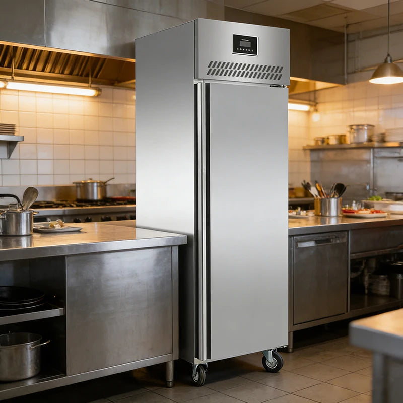 Commercial Single Door upright Fridge  for Vegetables and Fruits Large Capacity  Air Cooling