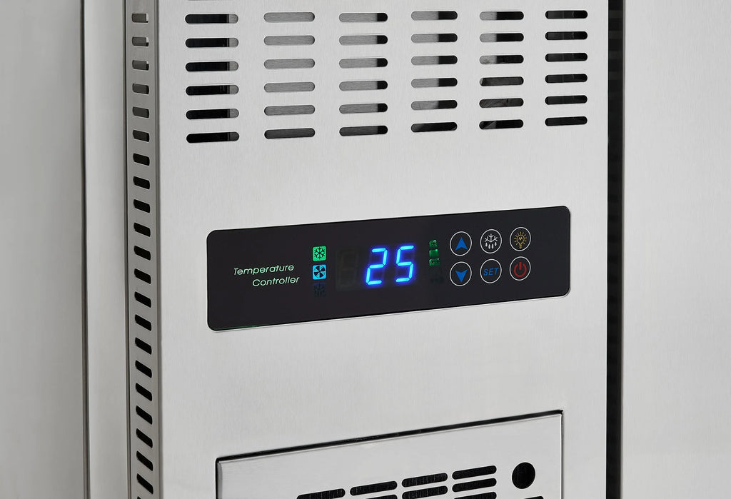 Commercial 2-Door Undercounter Refrigerator - 304/201 Stainless Steel Energy Efficient Auto Defrost