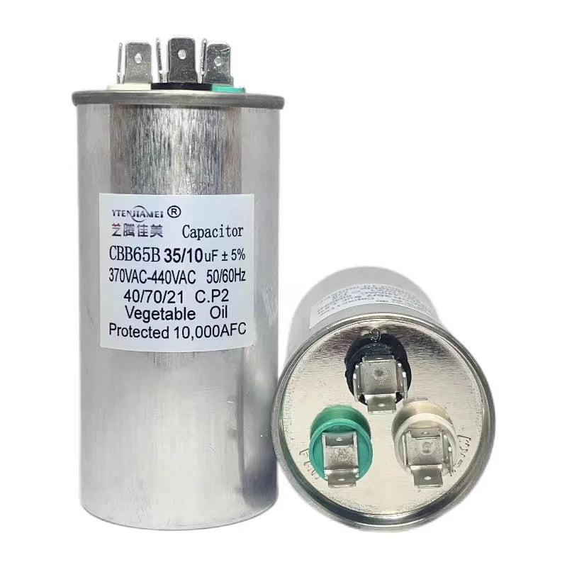 High-Quality CBB65 35/10 AC Capacitor 370-440V 450VAC Air Conditioner Capacitor