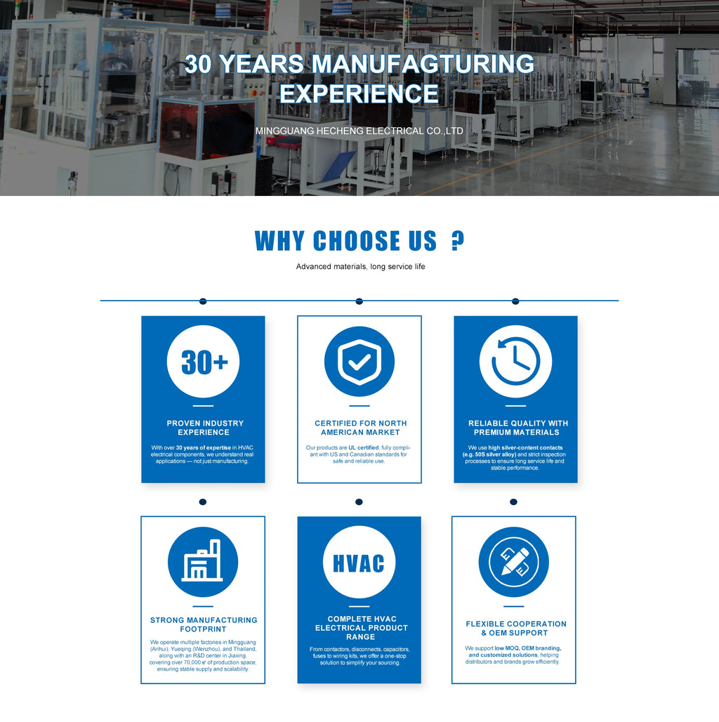 CUL Certified SA Electrical and Magnetic 1 Phase AC Contactor  air Conditioning  2 Pole 30A 24V Electronic Components