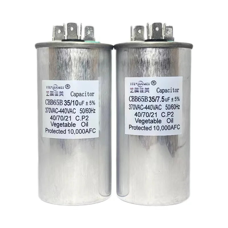 High-Quality CBB65 35/10 AC Capacitor 370-440V 450VAC Air Conditioner Capacitor