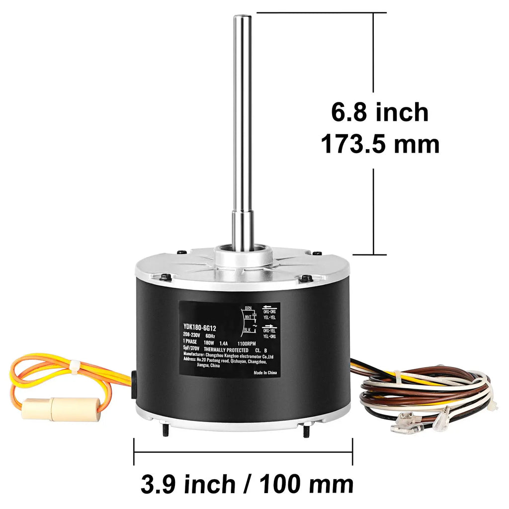 208/230V 1/4 HP 1100RPM Condenser Fan Motor 5KCP39EGS070S/5KCP39EGY823S Standard Upgraded Replacement for Air Conditioner Parts