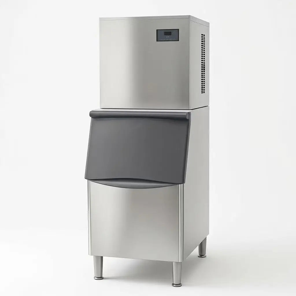Commercial Ice Maker 304 Stainless Steel 300kg/24hr Automatic Ice Block & Cube Production Air Cooling CE Certified for Business