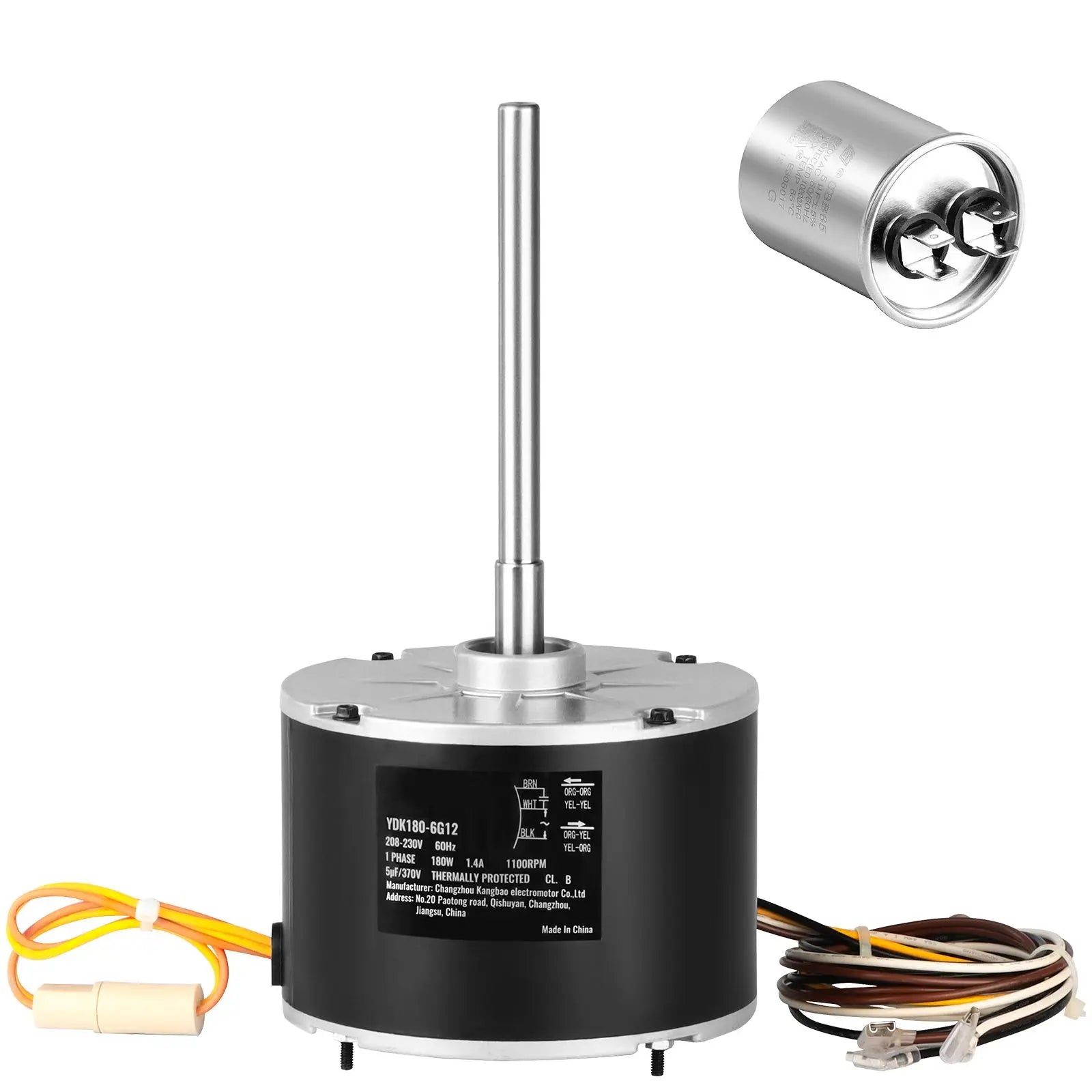 208/230V 1/4 HP 1100RPM Condenser Fan Motor 5KCP39EGS070S/5KCP39EGY823S Standard Upgraded Replacement for Air Conditioner Parts