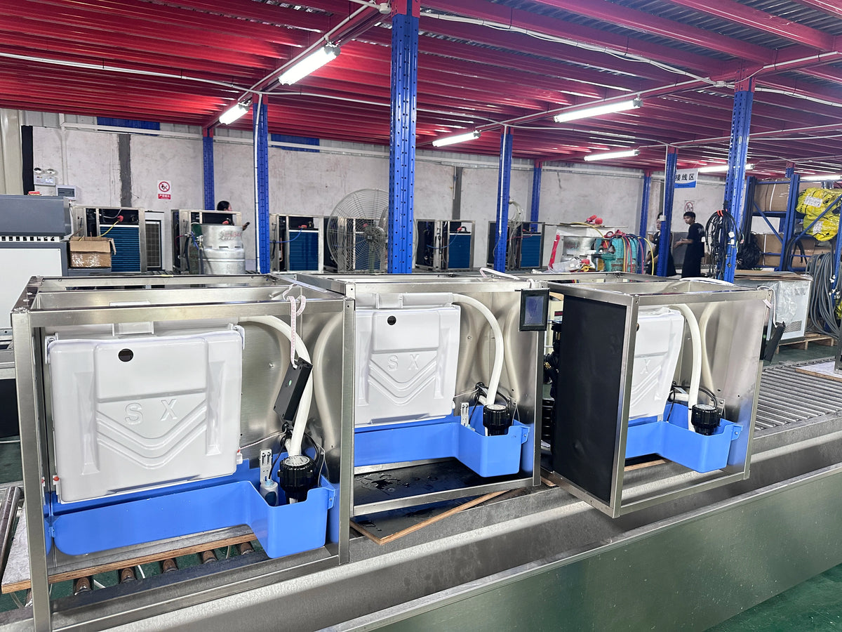 Commercial Ice Maker 304 Stainless Steel 300kg/24hr Automatic Ice Block & Cube Production Air Cooling CE Certified for Business