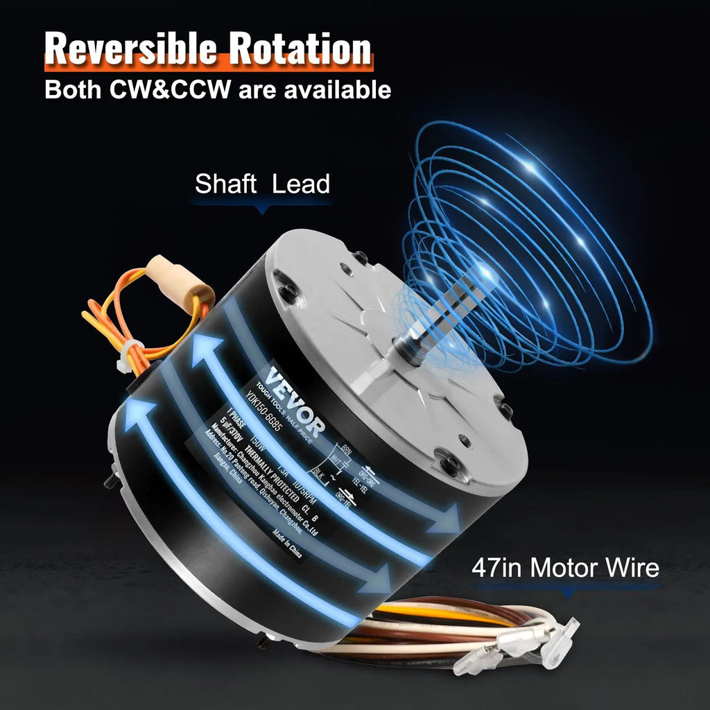 Condenser Fan Motor 1/5 Hp 208-230V Reversible Air Conditioner Parts