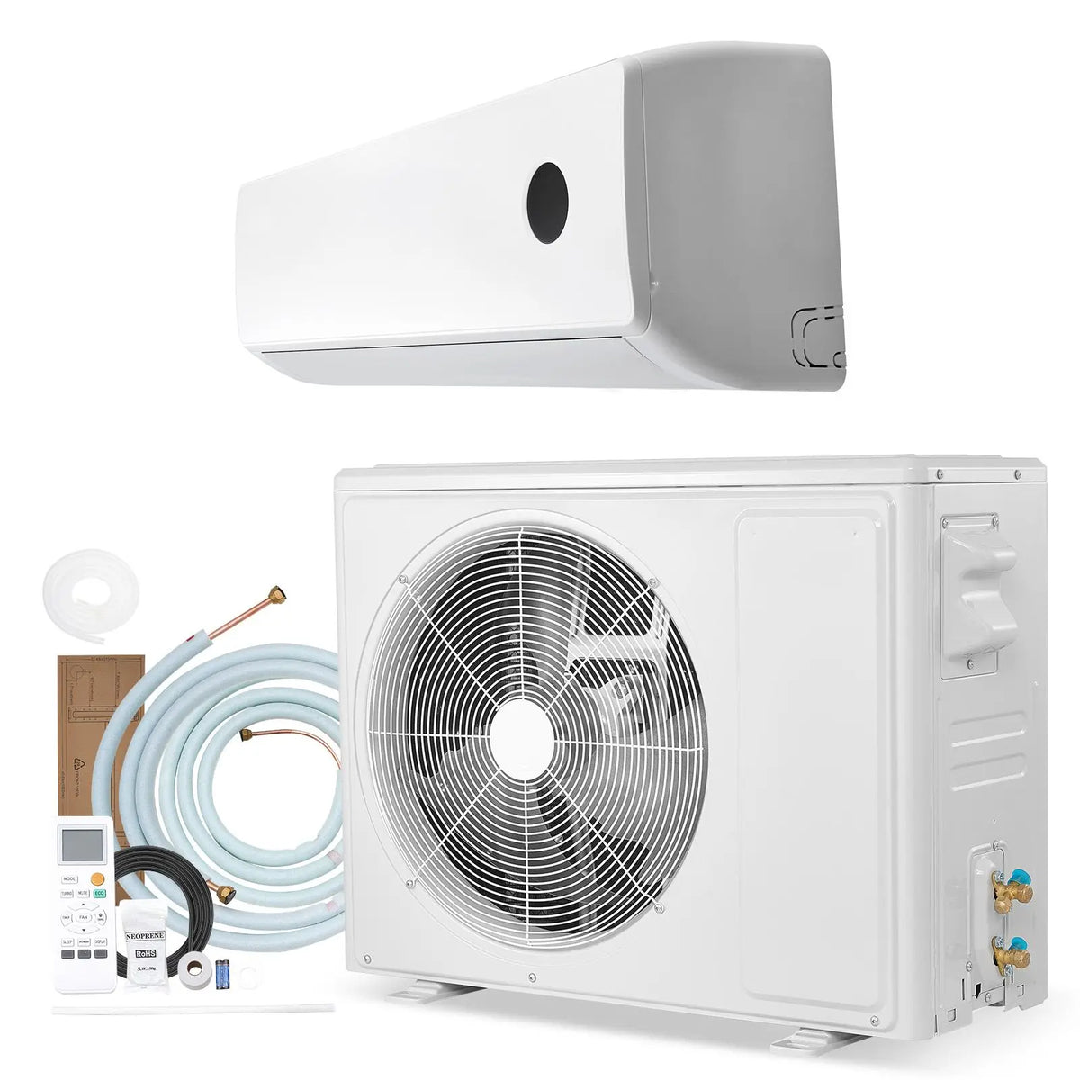 18,000 BTU Mini Split Air Conditioner 230V 12 SEER2 Inverter System Heat Pump R32 Refrigerant 1250 Sq ft Timer Model D01007HREMP