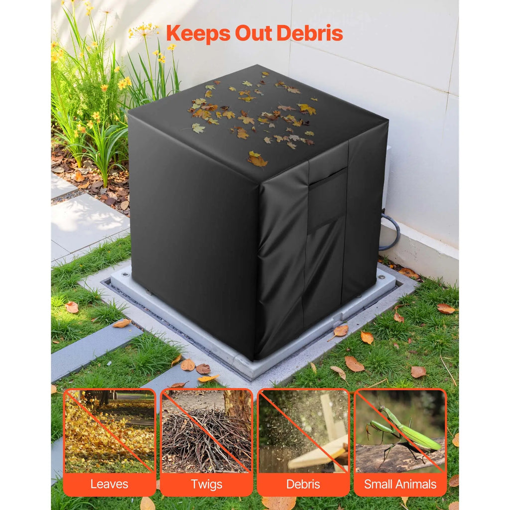 26 X 26 X 32 Inch AC Cover Three-Layer Waterproof Polyester Fabric Mesh for Air Conditioner Unit PE Type Pipe